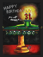 artist:somerepulsiveimp birthday cake kazoo red_cox streamer:vinny // 1029x1345 // 413.2KB