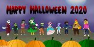 Halloween artist:raspberrylimes celia cookie diva drake egbert game:animal_crossing_new_horizons jacques leonardo scoot streamer:vinny whitney // 2484x1251 // 2.5MB