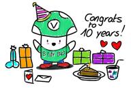 10_years anniversary artist:pierdeer artist:piergaming birthday cartoon doodle party simple streamer:vinny vineshroom // 1299x873 // 218.8KB