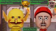 artist:That_Scar ash_ketchum game:miitopia game:the_sims_3 mii pikachu pokemon streamer:joel // 1269x703 // 1011.6KB