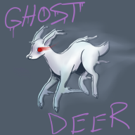 artist:zethrazora deer game:agricultural_simulator:_historical_farming ghost spooky streamer:vinny // 750x750 // 263.7KB
