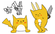 artist:blankfaece blind_pokemon game:pokedraw game:pokemon interpretation pikachu streamer:joel // 1755x1083 // 316.6KB