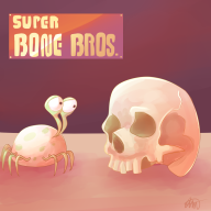 game:super_bone_bros skull streamer:joel // 1200x1200 // 451.1KB