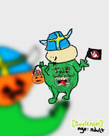 Character:Slimer Halloween artist:Soylencer character:fren ghostbusters streamer:joel // 851x1064 // 400.0KB