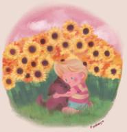 artist:yatttermang game:mother_3 streamer:vinny sunflowers // 958x993 // 1.3MB