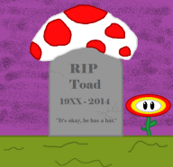 fire_flower game:captain_toad_treasure_tracker ms_paint nintendo quote streamer:vinny toad tombstone // 517x501 // 40.2KB