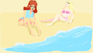 artist:mugi beach daisy peach streamer:vinny // 2126x1215 // 1.1MB
