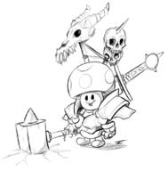 artist:Crunkerton dragon game:super_mario_galaxy skull streamer:vinny toad warrior // 1053x1068 // 502.0KB