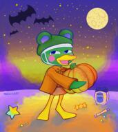 Halloween artist:mad0gany game:animal_crossing_new_horizons moon pumpkin scoot streamer:vinny // 2013x2264 // 2.1MB