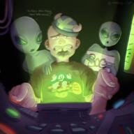 alien artist:madcap_rat game:signal_simulator streamer:joel vargshroom // 1500x1500 // 3.6MB