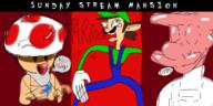 artist:GLiTCH-R game:Luigi's_Mansion luigi streamer:vinny toad // 1800x900 // 1.0MB