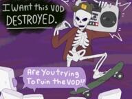artist:carriondal chat game:Tony_Hawk's_Pro_Skater skeleton streamer:vinny vodmute // 633x475 // 329.6KB