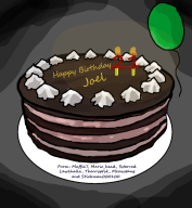 artist:maffia7 cake happy_birthday streamer:joel // 885x959 // 255.5KB