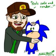 artist:Indy_Film_Productions gamemaker out_of_context sonic streamer:vinny // 1920x1920 // 993.5KB