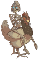 artist:thedorkychicken chicken game:skyrim skeleton streamer:joel // 658x1000 // 348.0KB