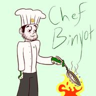 artist:saturnart binyot chefbinyot cooking egg streamer:vinny // 1024x1024 // 204.7KB