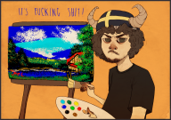 artist:sprouteeh bob_ross game:mario_paint streamer:joel // 1616x1141 // 2.5MB