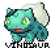 artist:leonum bulbasaur edit pixel_art pokemon streamer:vinny // 336x296 // 3.8KB