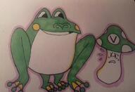 artist:Echowell game:pantsylvania gigglebone_frog streamer:vinny the_gigglebone_gang vineshroom // 1103x751 // 423.2KB