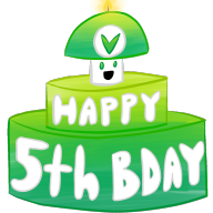 5th_anniversary anniversary artist:butterfluff birthday cake streamer:vinny vinesauce // 1000x1000 // 350.2KB