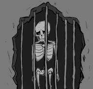 artist:lykal game:skyrim jail skeleton streamer:vinny // 959x915 // 184.4KB