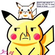 artist:FluffyTowels69 game:pokemon_yellow pikachu streamer:joel // 1000x1000 // 176.6KB