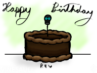 artist:miimii1209 birthday cake chocolate happy_birthday streamer:revscarecrow // 1024x768 // 339.2KB