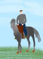 Horseback_Riding Western artist:MrLupin cowboy horse streamer:joel // 504x684 // 245.6KB