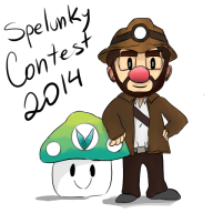 artist:ghoulee game:spelunky spelunky_contest_2014 streamer:ky vineshroom // 512x512 // 129.4KB