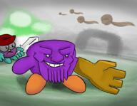 Thanos artist:agasmegnon doodle_dip game:Dreams kirby meat streamer:vinny vineshroom // 888x687 // 561.9KB