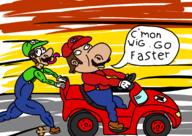 artist:RiXar-Player corruptions game:Mario_Kart_Double_Dash mario speed_luigi streamer:vinny // 2039x1447 // 531.8KB