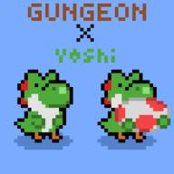 artist:jenly game:Yoshi's_Crafted_World game:enter_the_gungeon pixel_art streamer:vinny // 1000x1000 // 7.8KB