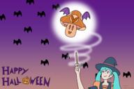 Halloween artist:vinchvolt brb hatsune_miku miku streamer:vinny vineshroom witch // 2500x1667 // 892.1KB