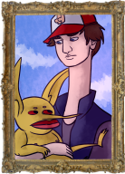 artist:stickyhunter ash_ketchum game:the_sims_3 pikachu streamer:joel // 1002x1390 // 1.5MB
