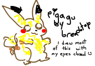 artist:breadotop game:pokemon_art_academy pigagu pikachu streamer:dorb // 809x562 // 130.6KB
