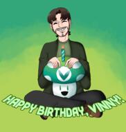 artist:edeyysus happy_birthday streamer:vinny // 938x987 // 651.5KB