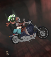 artist:skeletonhell game:scp_containment_breach motorcycle streamer:revscarecrow // 1000x1100 // 828.2KB