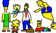 artist:vinny baby bart_simpson blue_hair dress gasbatcho_simpson(goresbatcho_simpson) ghost graggle_simpson homer_simpson lisa_simpson maggie_simpson marge_simspon mario_paint religion streamer:vinny the_simpsons_season-4 // 847x504 // 251.4KB
