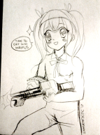 anime anime_girl artist:samuraitastic gun kawaii studyguy // 663x888 // 668.8KB