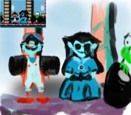 artist:lanky_lil_psychics corruptions creepy game:super_mario_world luigi mario peach streamer:vinny yoshi // 1600x1400 // 2.3MB