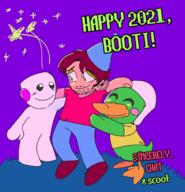 artist:lopchoco chat happy_new_year scoot streamer:vinny // 1899x1969 // 256.6KB