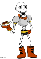 artist:blankfaece game:undertale papyrus skeleton spaghetti streamer:joel // 744x1070 // 166.9KB