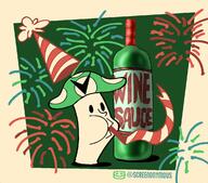 artist:SCREENONYMOUS cartoon new_year streamer:vinny vineshroom wine_sauce // 1192x1052 // 156.2KB