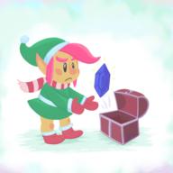 artist:anniemae blue_rupee christmas game:a_link_to_the_past game:zelda_randomized link streamer:vinny // 1708x1708 // 2.3MB