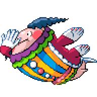 artist:kingpeggy clown game:pokemon_infinite_fusion memelord mr._mime pixel_art pokemon_fusion sprite streamer:joel wailord whale // 288x288 // 5.5KB