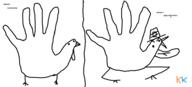 artist:kavukamari hand_turkey streamer:joel thanksgiving // 1914x871 // 93.5KB