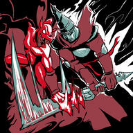 artist:fazoburquina firebrand game:blasphemous game:demon's_crest penitent_one red_arramer streamer:vinny // 1000x1000 // 803.2KB