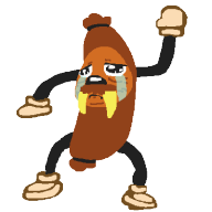 animated artist:breadotop game:tomodachi_life meme sausage streamer:vinny walrus // 400x400 // 32.9KB