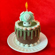 artist:misnova birthday cake crochet streamer:vinny // 1758x1758 // 3.7MB