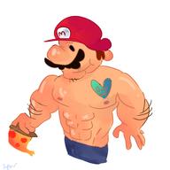Character:wrestling_with_emotions_Mario artist:DapperIsopod game:wrestling_with_emotions streamer:joel // 2019x2018 // 731.0KB